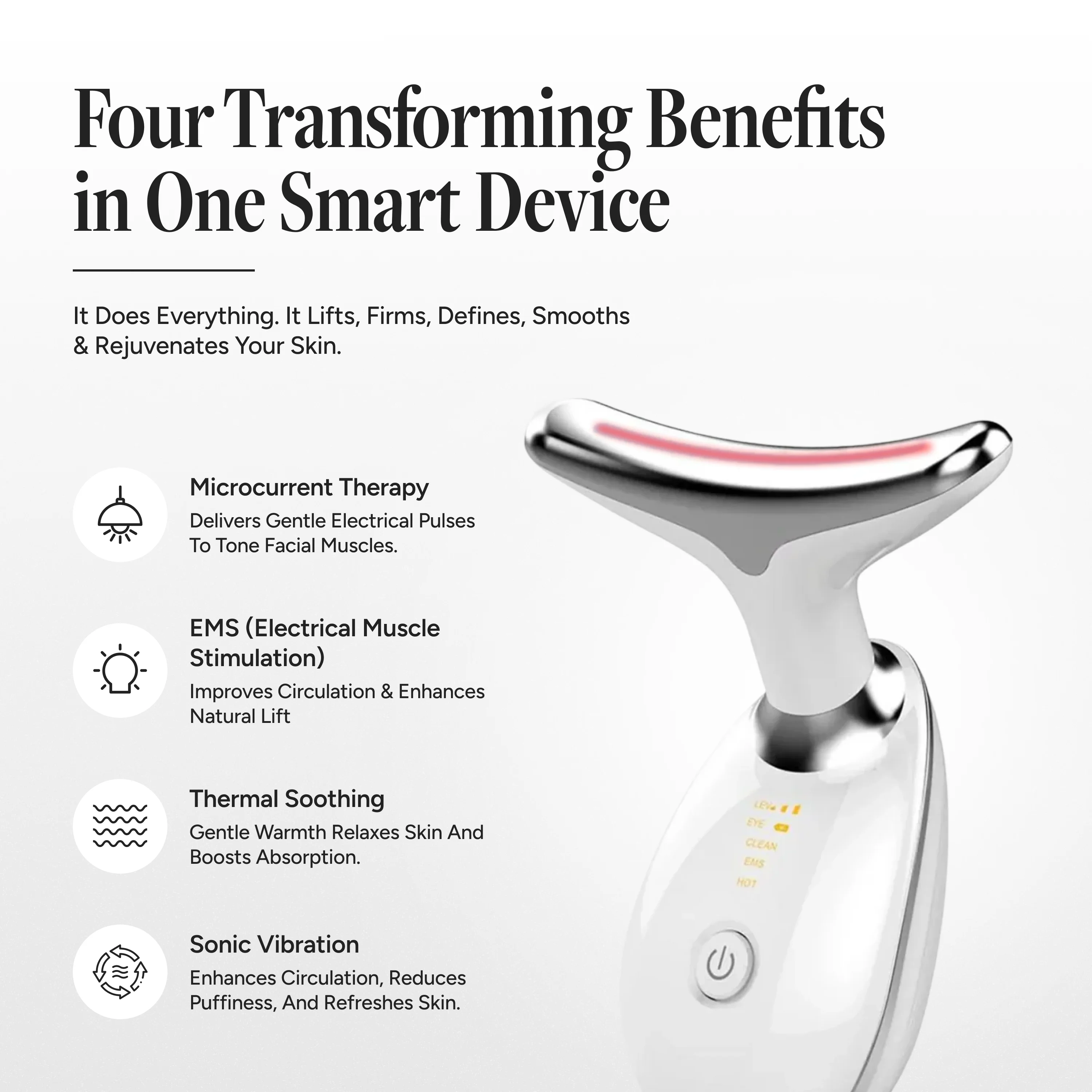 Hair Growth LED Comb + Micro Skin Lift Device